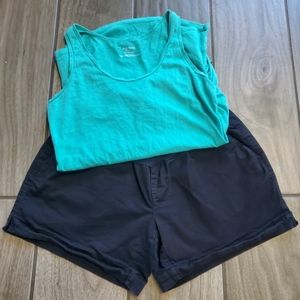 Maternity Short and tank top bundle Size 6